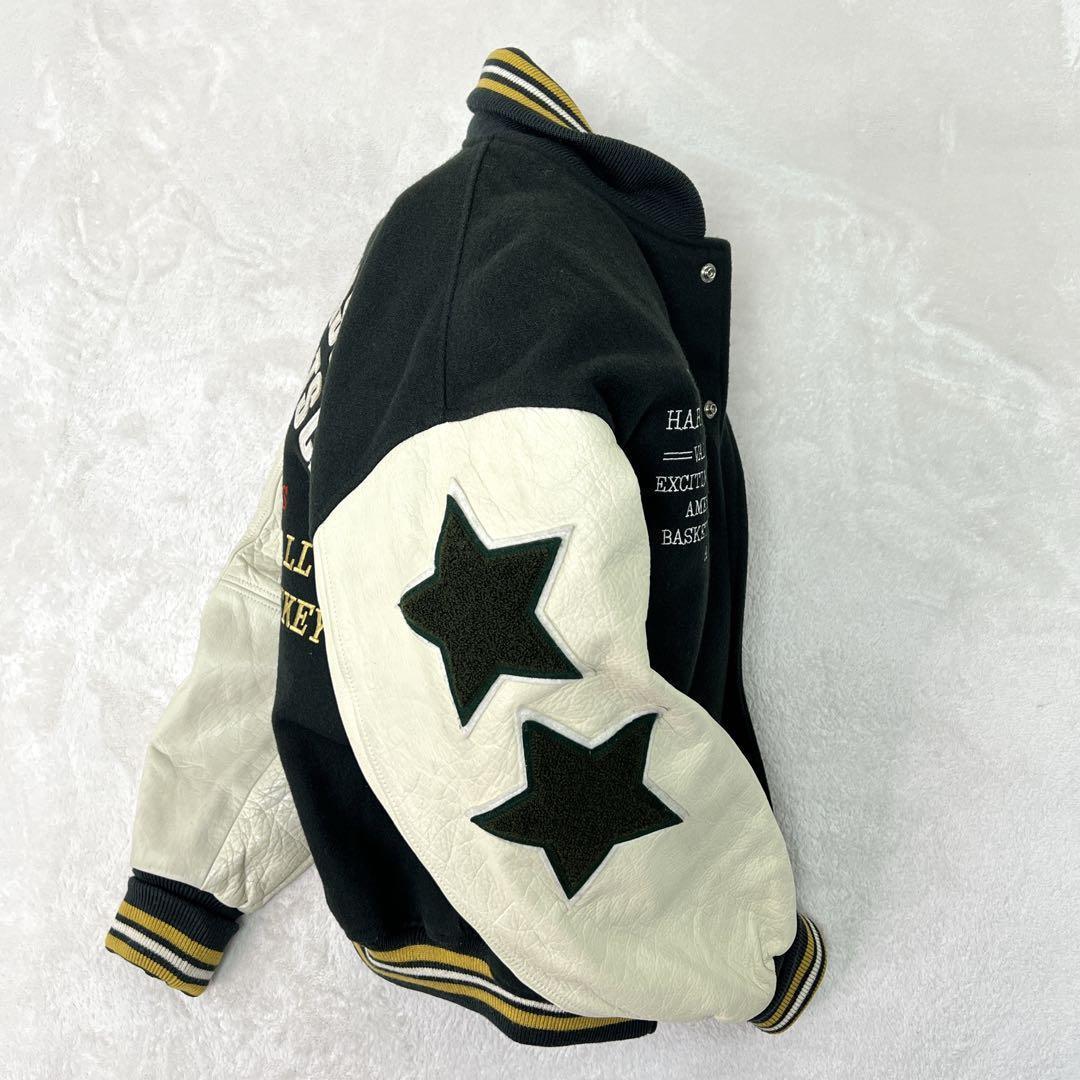 極稀少✨ HARVARD ハーバード　90s　スタジャン　本革スリーブ　ワッペン