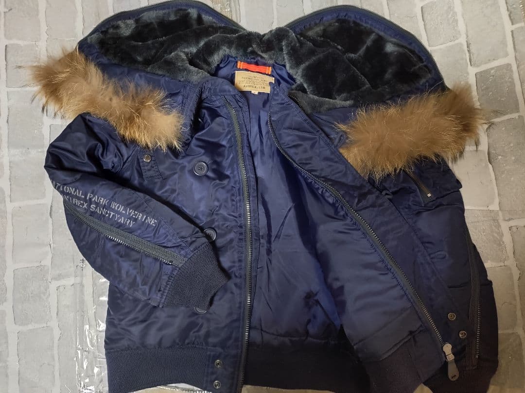 【美品】【Lサイズ】【リアルファー】【N-2B】【ネイビー】【AVIREX】
