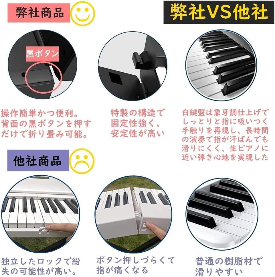 Longeye ロンアイ 電子ピアノ 88鍵盤 折り畳み式 FOLD PRO