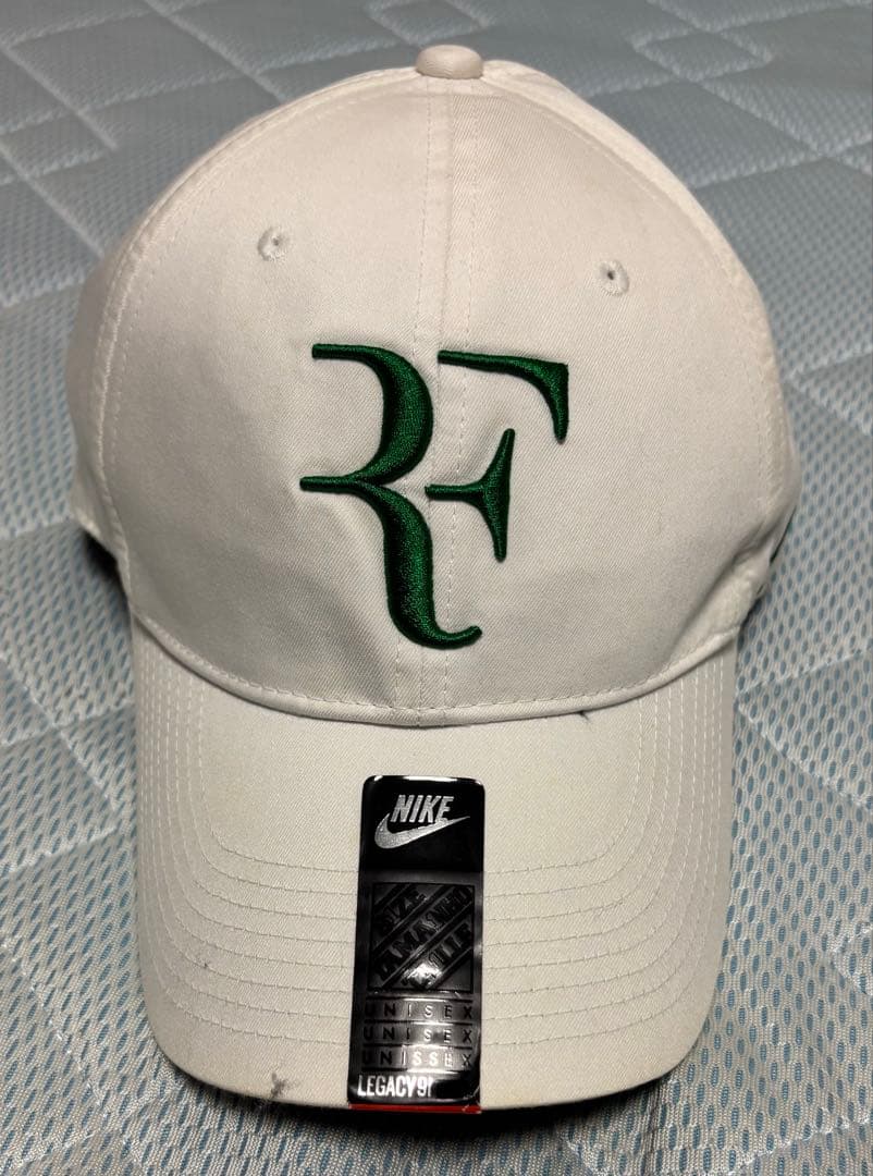 NIKE RFロゴ刺繍CAP 白/緑 フェデラーモデル キャップ 新品・タグ付き