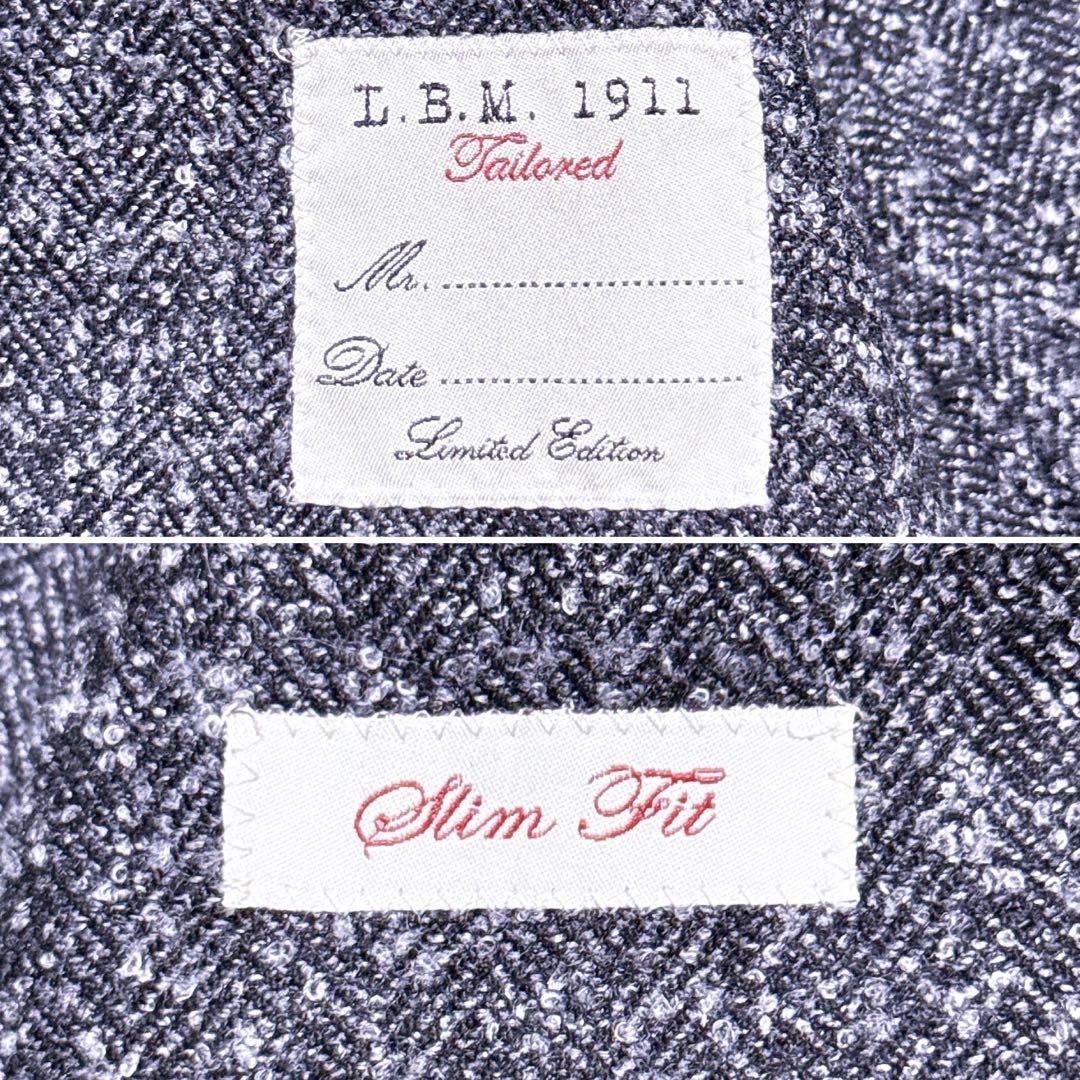 【未使用】L.B.M1911 テーラードジャケット ツイード ヘリンボーン M