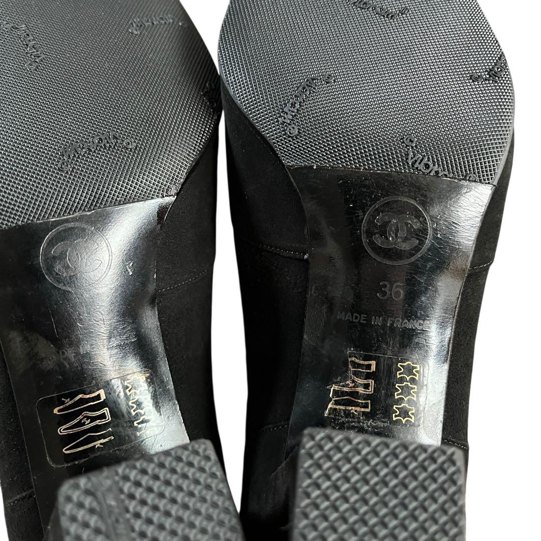 美品級✨ CHANEL シャネル スエード レースアップ シューズ 36