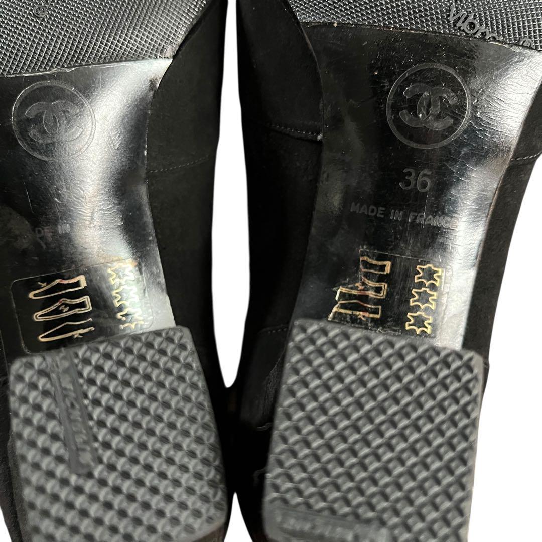 美品級✨ CHANEL シャネル スエード レースアップ シューズ 36