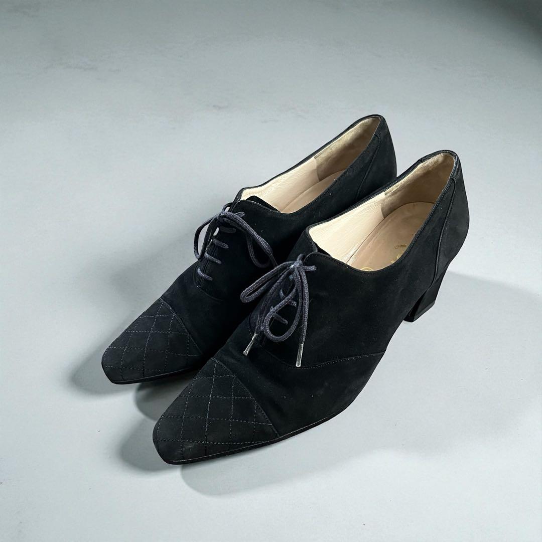 美品級✨ CHANEL シャネル スエード レースアップ シューズ 36