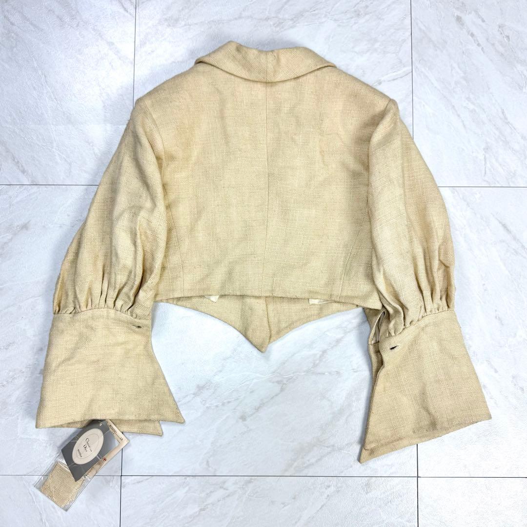 タグ付き 未使用品 ディオール ガリアーノ期 変形 クロップド テーラード 40