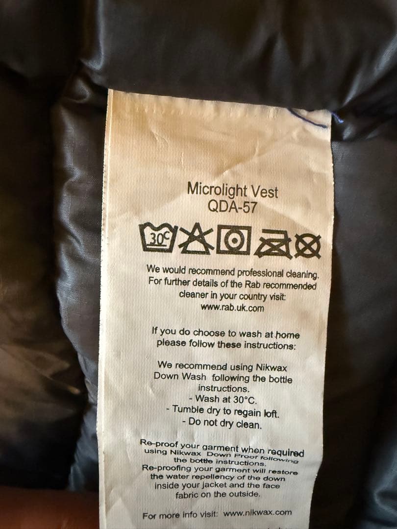 Rab （ラブ）Microlight Vestダウンベスト