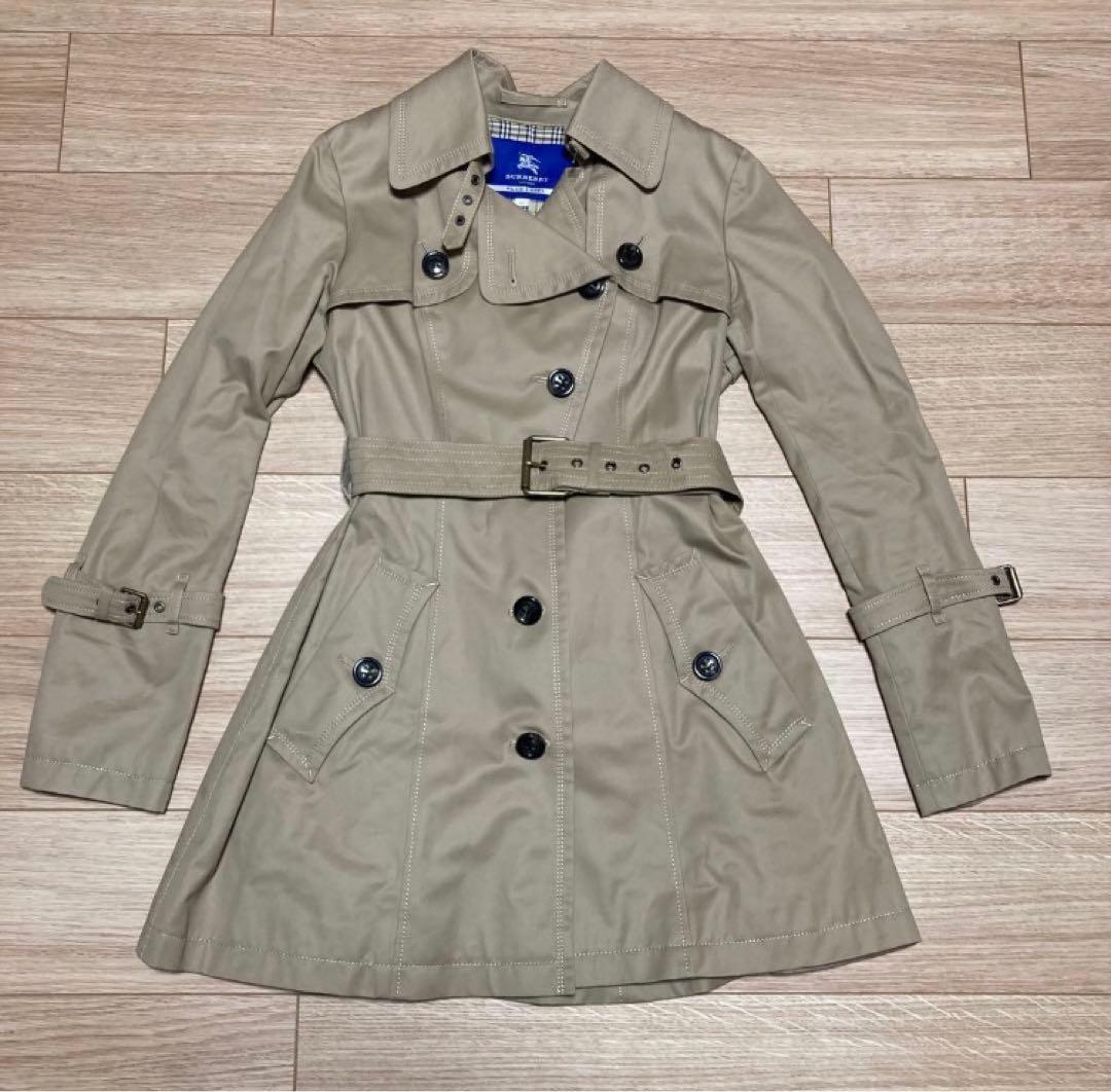 【試着のみ】バーバリーブルーレーベル(ベルト付き)トレンチコート【サイズ40】