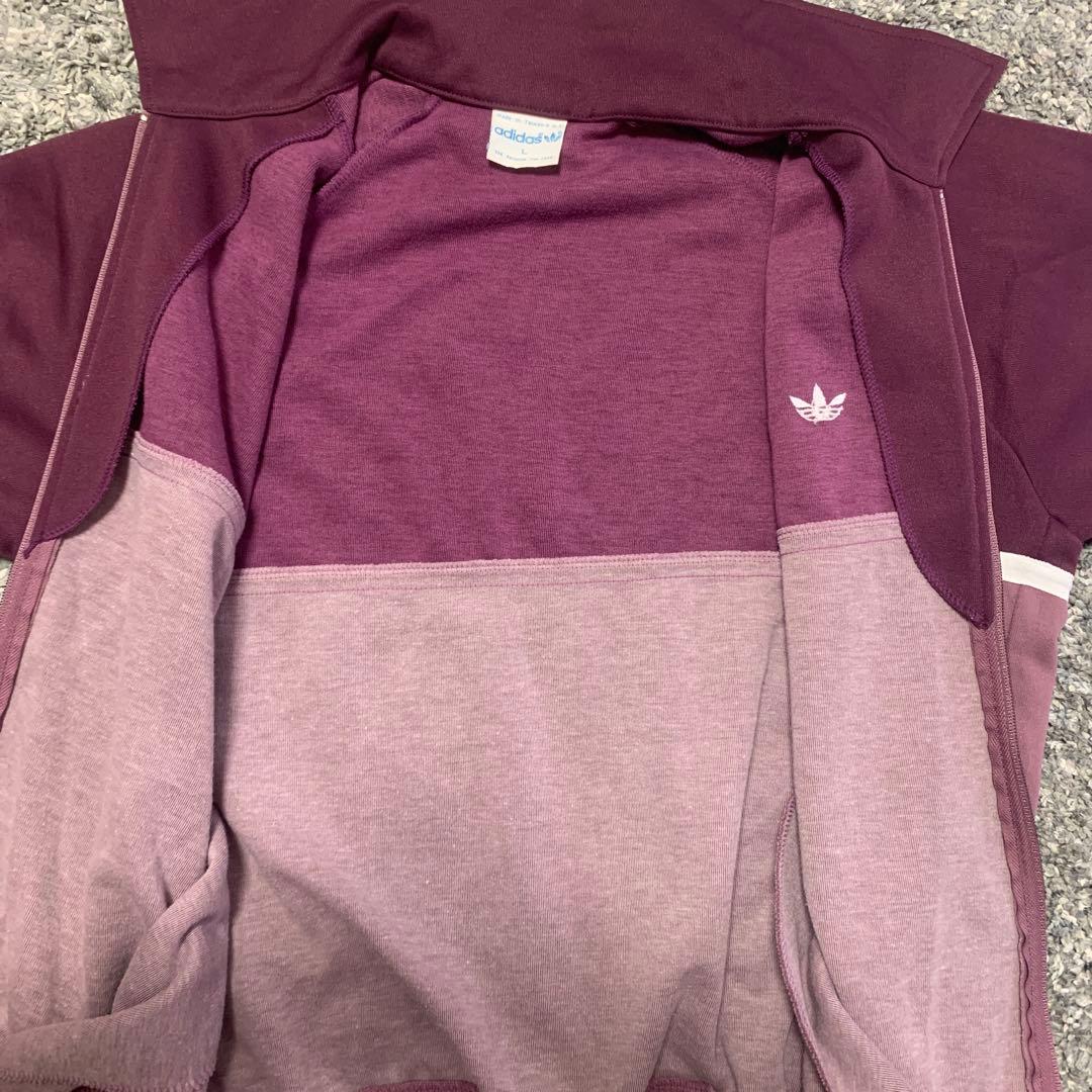 adidas パープル ジップアップジャケット
