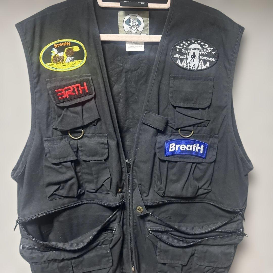 Breath ブラック フィッシングベスト