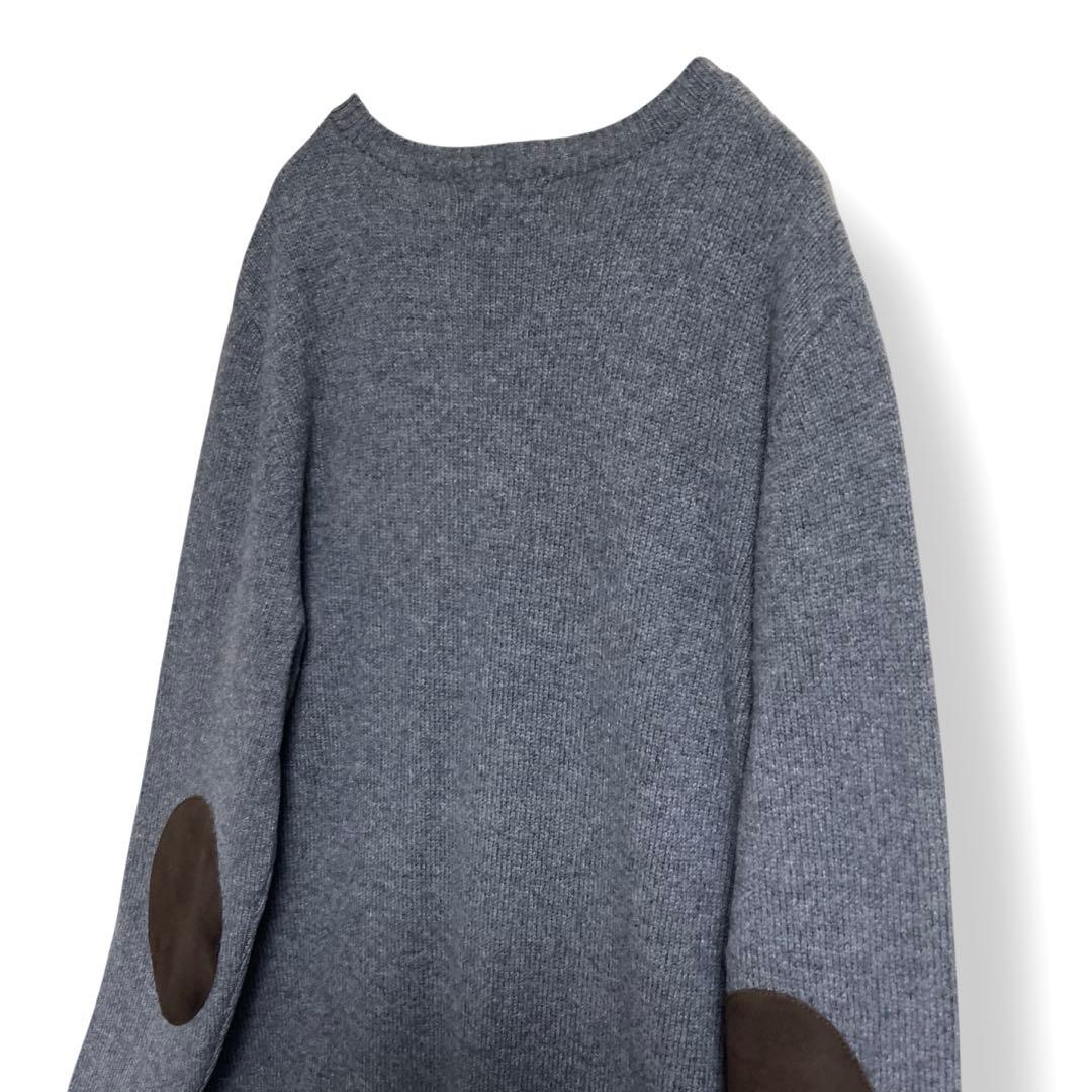 【未使用級】ポロラルフローレン カシミヤウール エルボーパッチ ニットワンピース