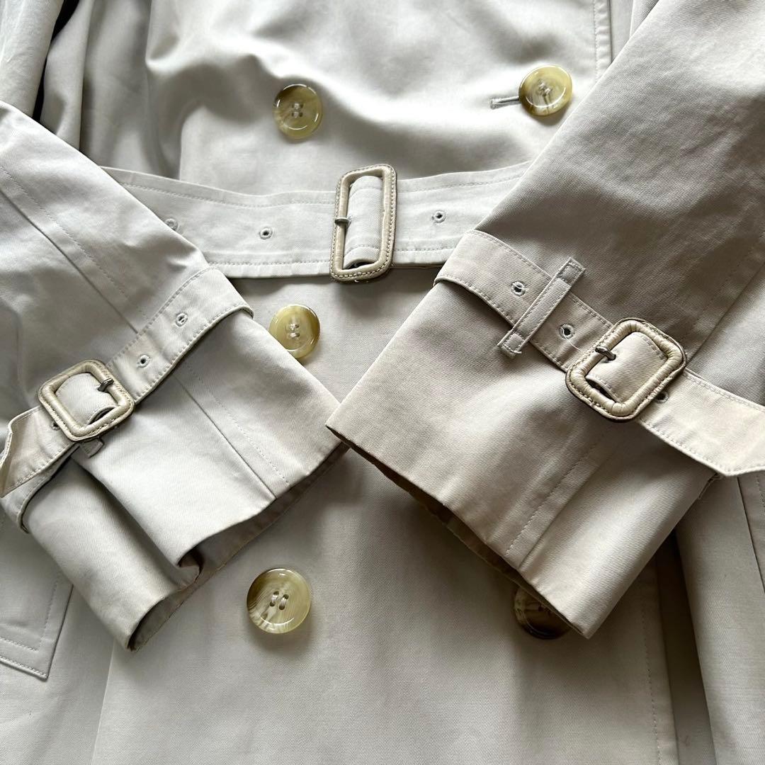 バーバリー　トレンチコート　ロング丈　ノバチェック ベルト付き　ベージュ　M