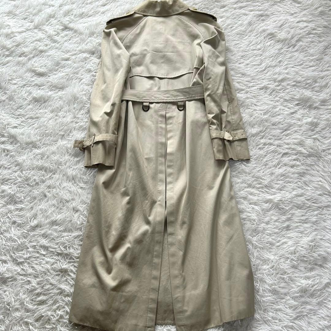 バーバリー　トレンチコート　ロング丈　ノバチェック ベルト付き　ベージュ　M
