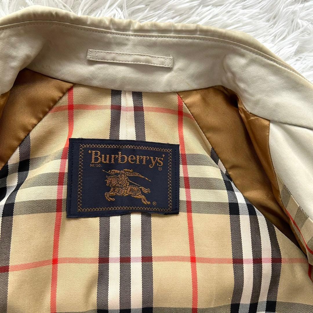 バーバリー　トレンチコート　ロング丈　ノバチェック ベルト付き　ベージュ　M