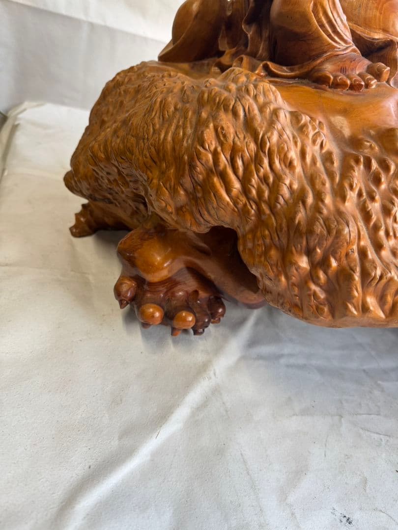 薔薇　　木製　オブジェ　インテリア　七福神　縁起物