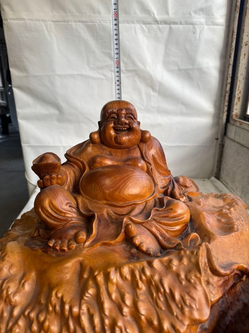 薔薇　　木製　オブジェ　インテリア　七福神　縁起物