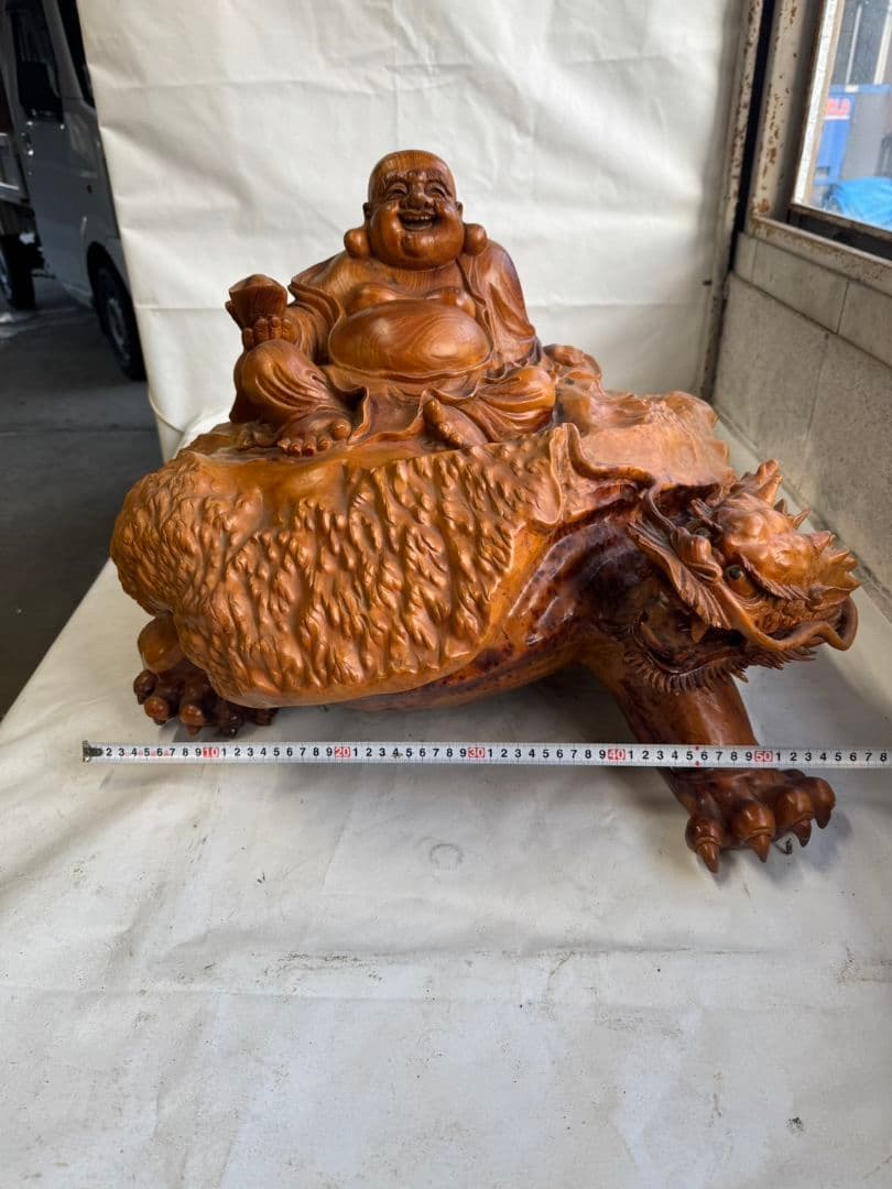 薔薇　　木製　オブジェ　インテリア　七福神　縁起物