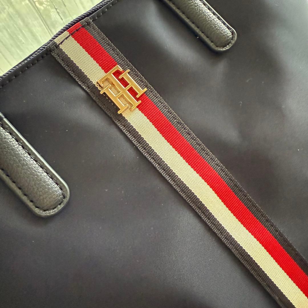 【新品】トミーヒルフィガー　ネイビー　トリコロール　2WAYトートバッグ