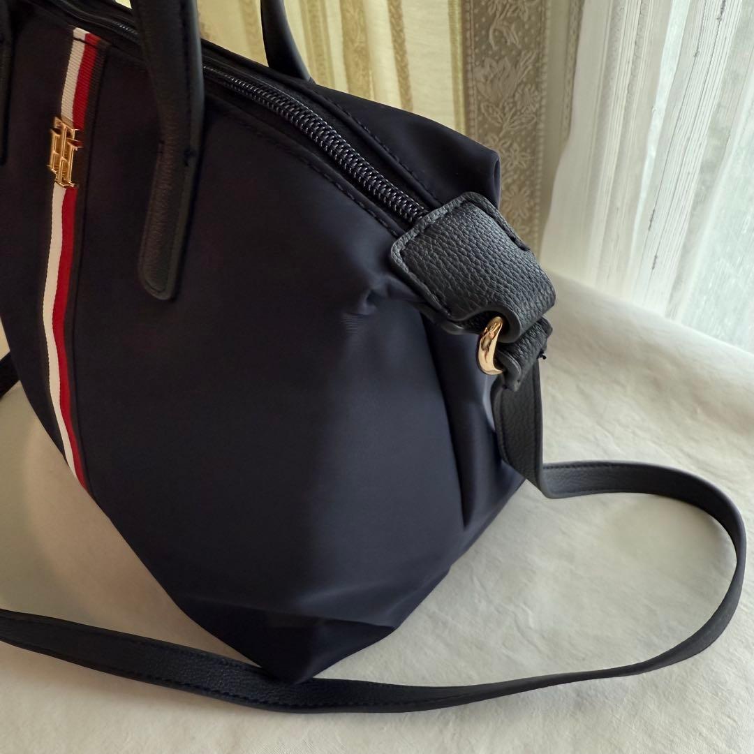 【新品】トミーヒルフィガー　ネイビー　トリコロール　2WAYトートバッグ