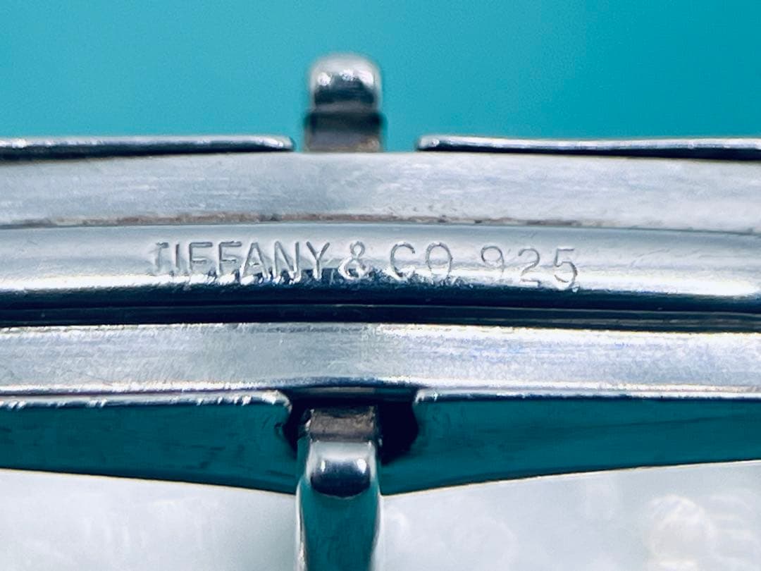 c893 ティファニー　グルーブド　ライン　オーバル　カフス　カフリンクス925