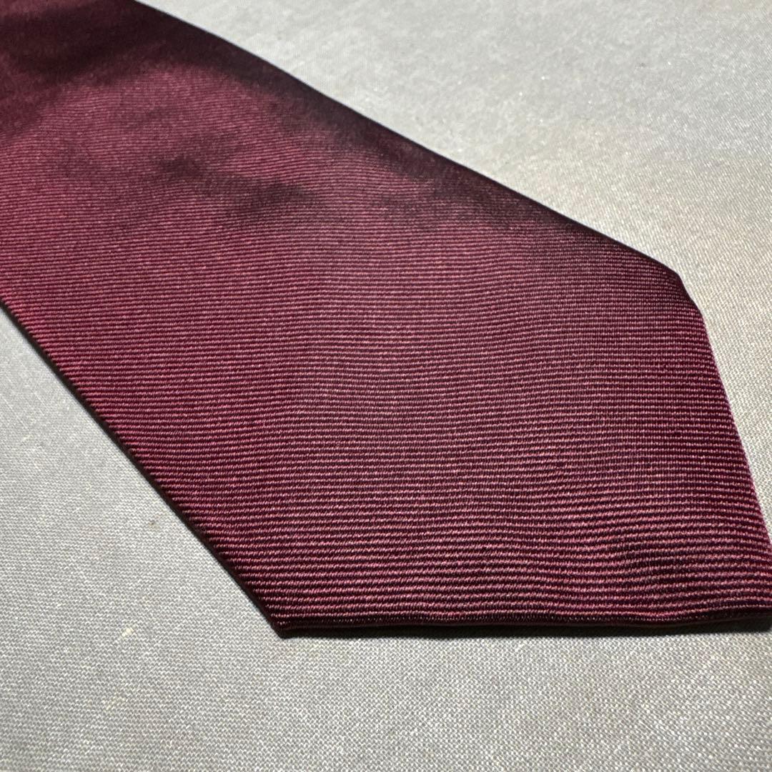 ジョンコンフォート レップソリッドタイ（ワインレッド無地）