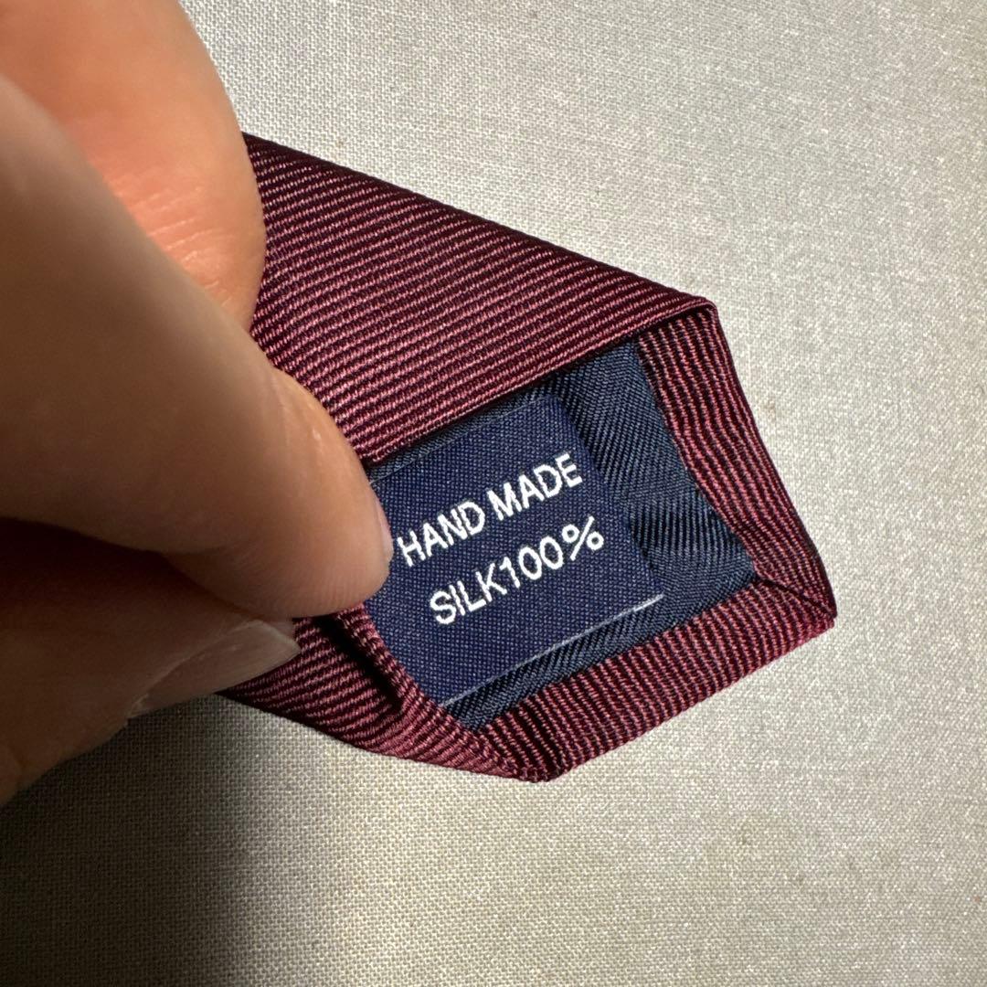 ジョンコンフォート レップソリッドタイ（ワインレッド無地）