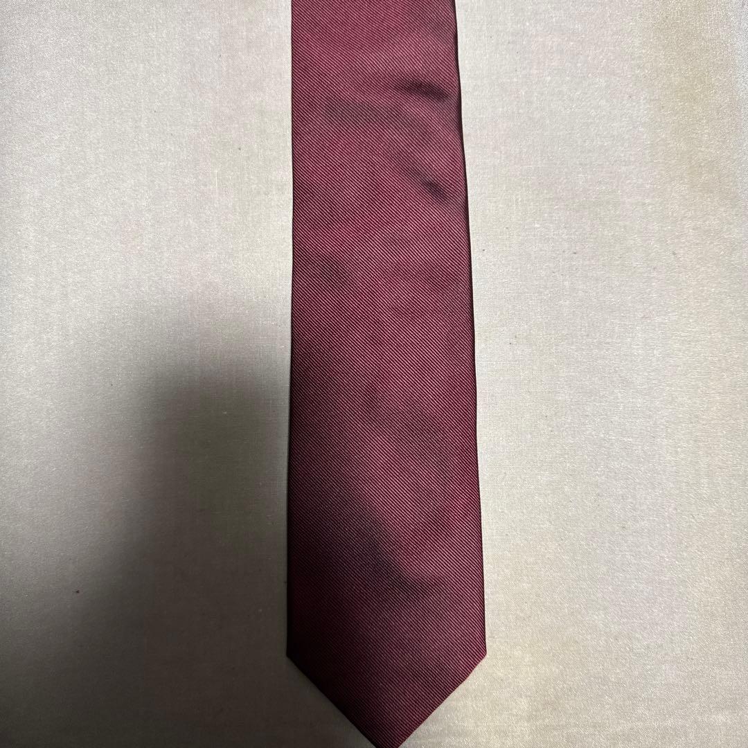 ジョンコンフォート レップソリッドタイ（ワインレッド無地）