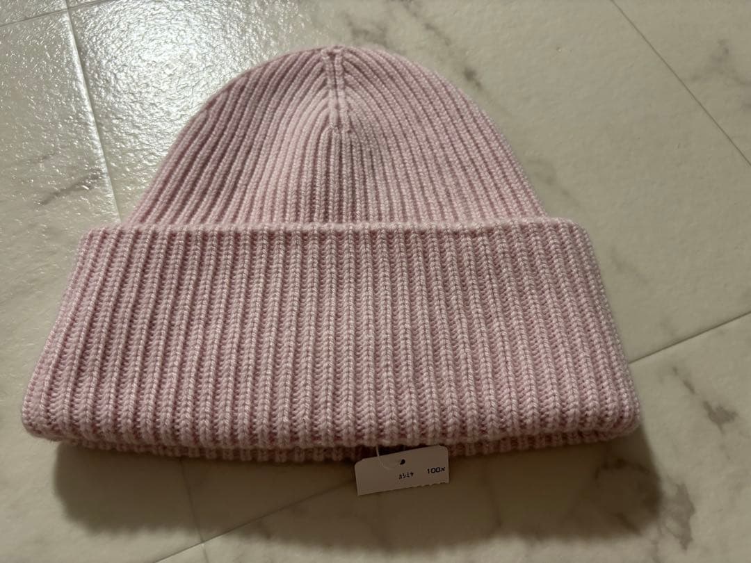 新作！正規品CHANEL ピンクニット帽 新品タグ付き