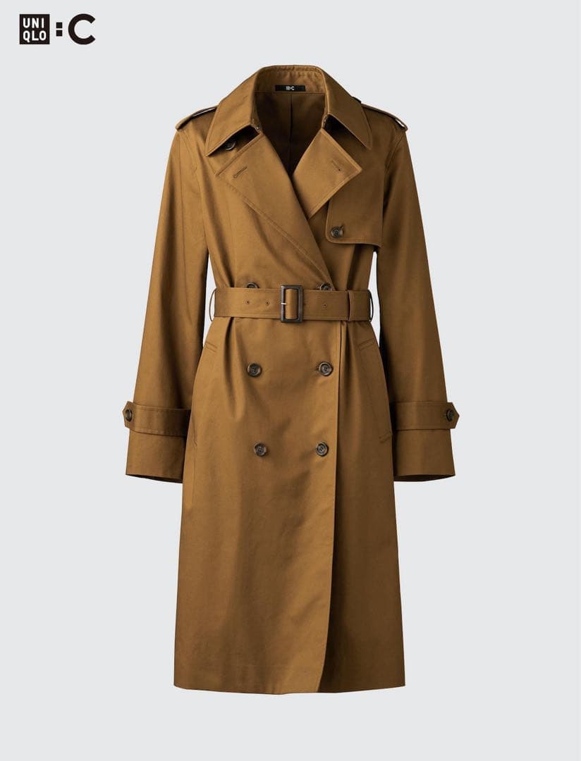 ユニクロ　トレンチコート　ブラック　サイズＬ