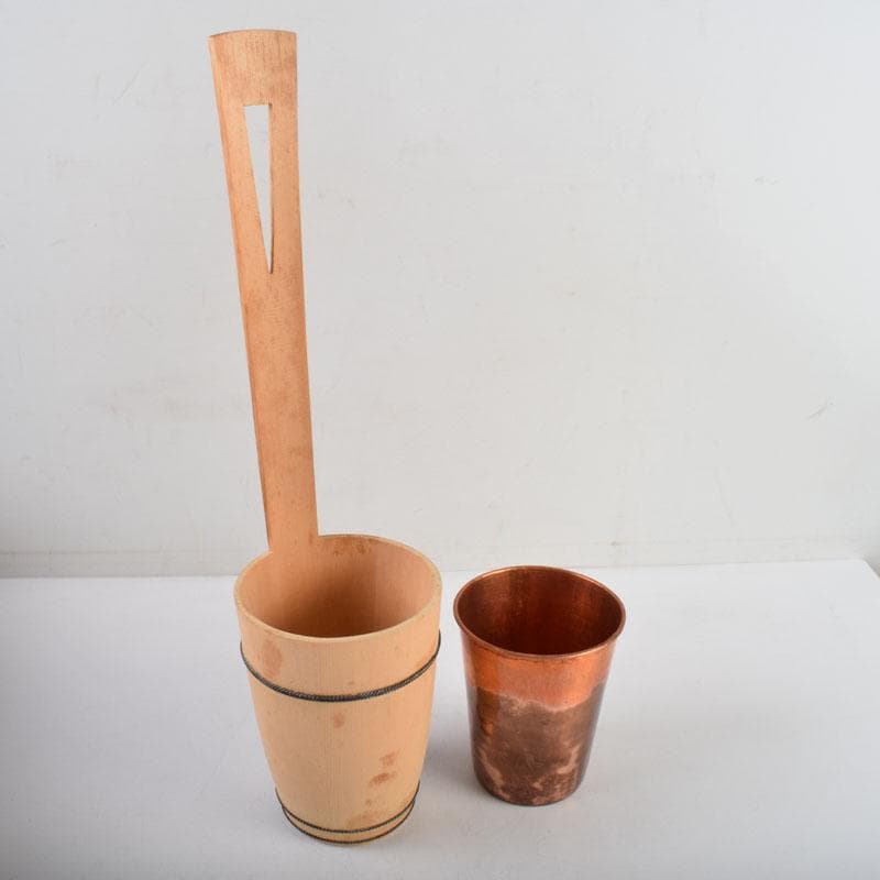 茶道具　京都　たる源　手桶型　花器　共箱　V　8938A