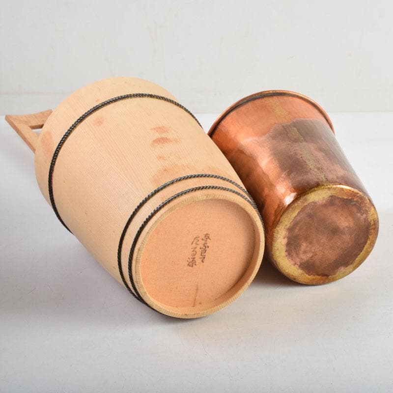 茶道具　京都　たる源　手桶型　花器　共箱　V　8938A