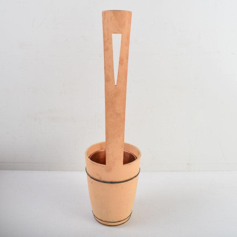 茶道具　京都　たる源　手桶型　花器　共箱　V　8938A