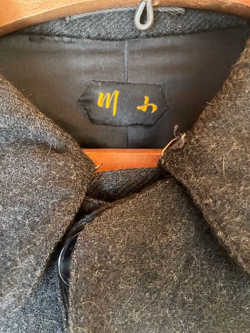 ま*や様 ウール インバネスコート 黒