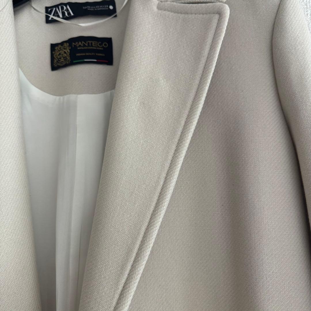 ZARA MANTECO ベルト付きウール混コート