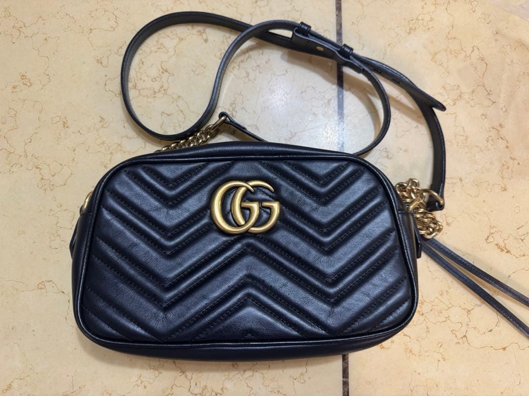【ひーさん専用】GUCCI GGマーモント　スモールカメラバッグ