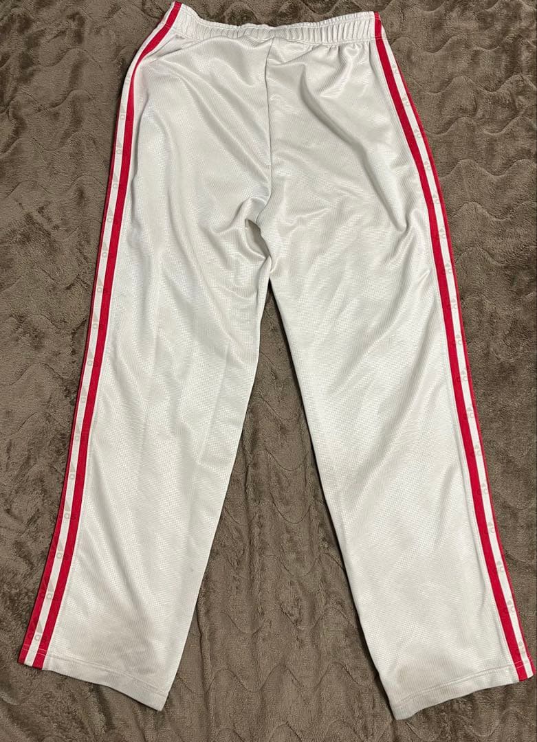 adidas アディダス ジャージ 上下セット ホワイト×レッド Mセットアップ