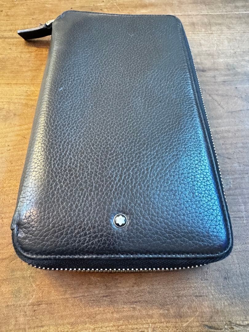 Montblanc ブラック レザー 財布　トラベル　ペン差し付き　証明書有り