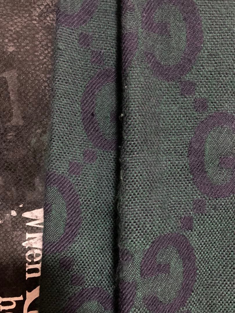 Gucci GGロゴマフラー ダークグリーン