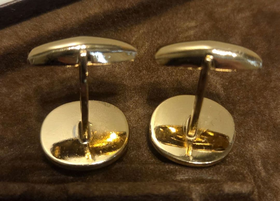 GUCCI ネクタイピン　カフスセット　ヴィンテージ　レッド　バーガンディ　箱付