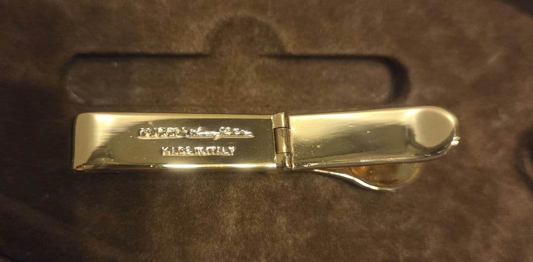 GUCCI ネクタイピン　カフスセット　ヴィンテージ　レッド　バーガンディ　箱付