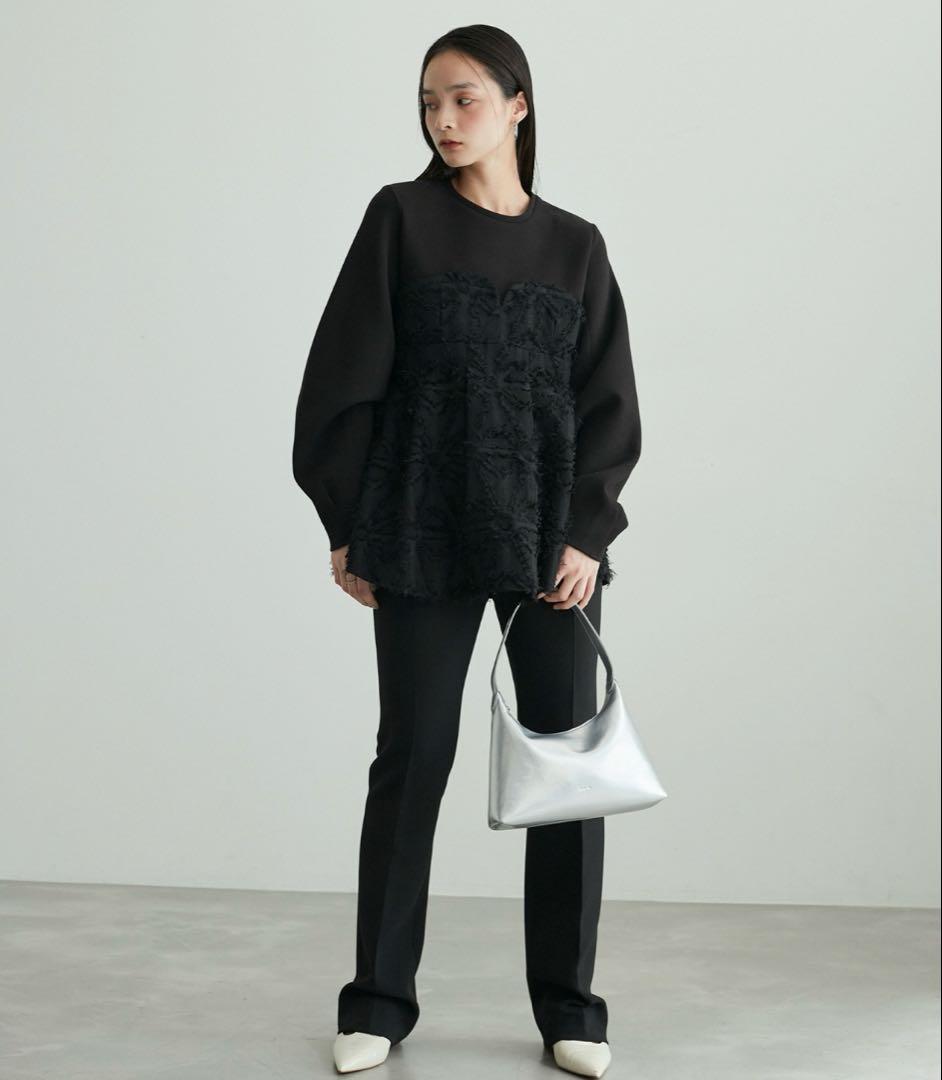 アダムエロペ・オケージョン・洗える・ジャカードビスチェコンビプルオーバー