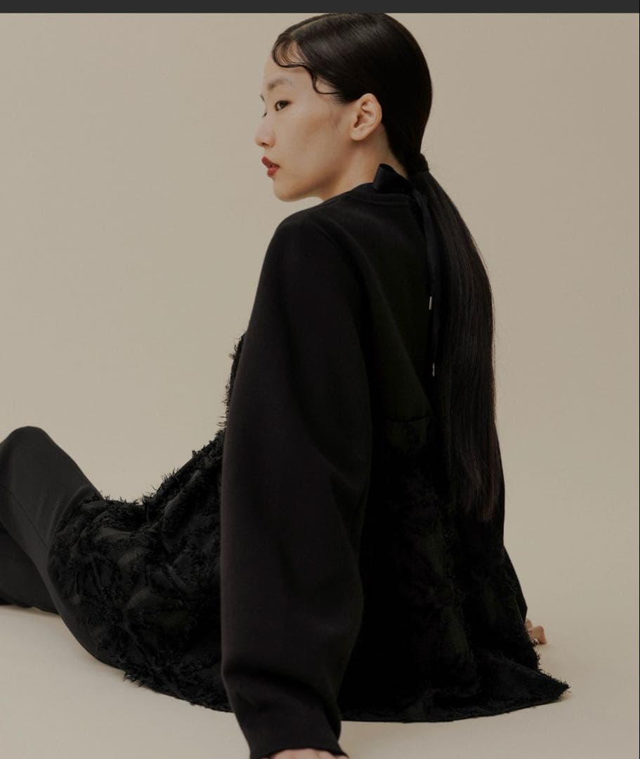 アダムエロペ・オケージョン・洗える・ジャカードビスチェコンビプルオーバー