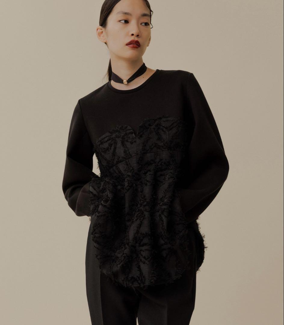 アダムエロペ・オケージョン・洗える・ジャカードビスチェコンビプルオーバー