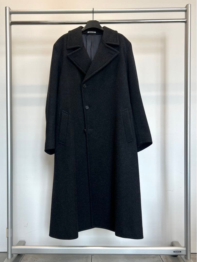 AURALEE LIGHT MELTON DOUBLE-BREASTED コート