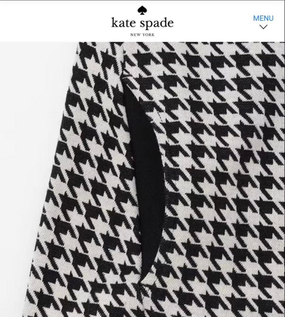 【ケイトスペード】150 ❤︎新品未使用❤︎ 千鳥フードワンピース 黒
