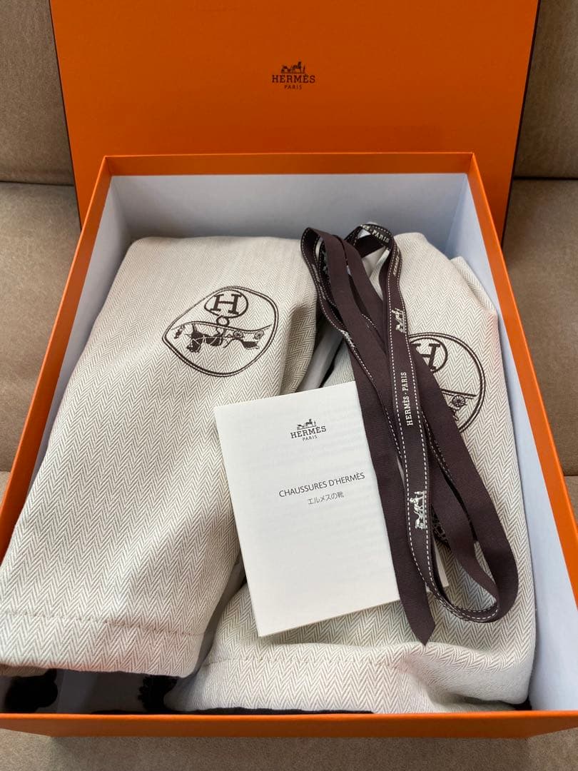 HERMESパンプス《フォック》60黒シルバー金具新品未使用