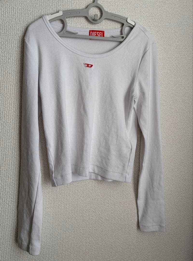 DIESEL ホワイト 長袖 Tシャツ