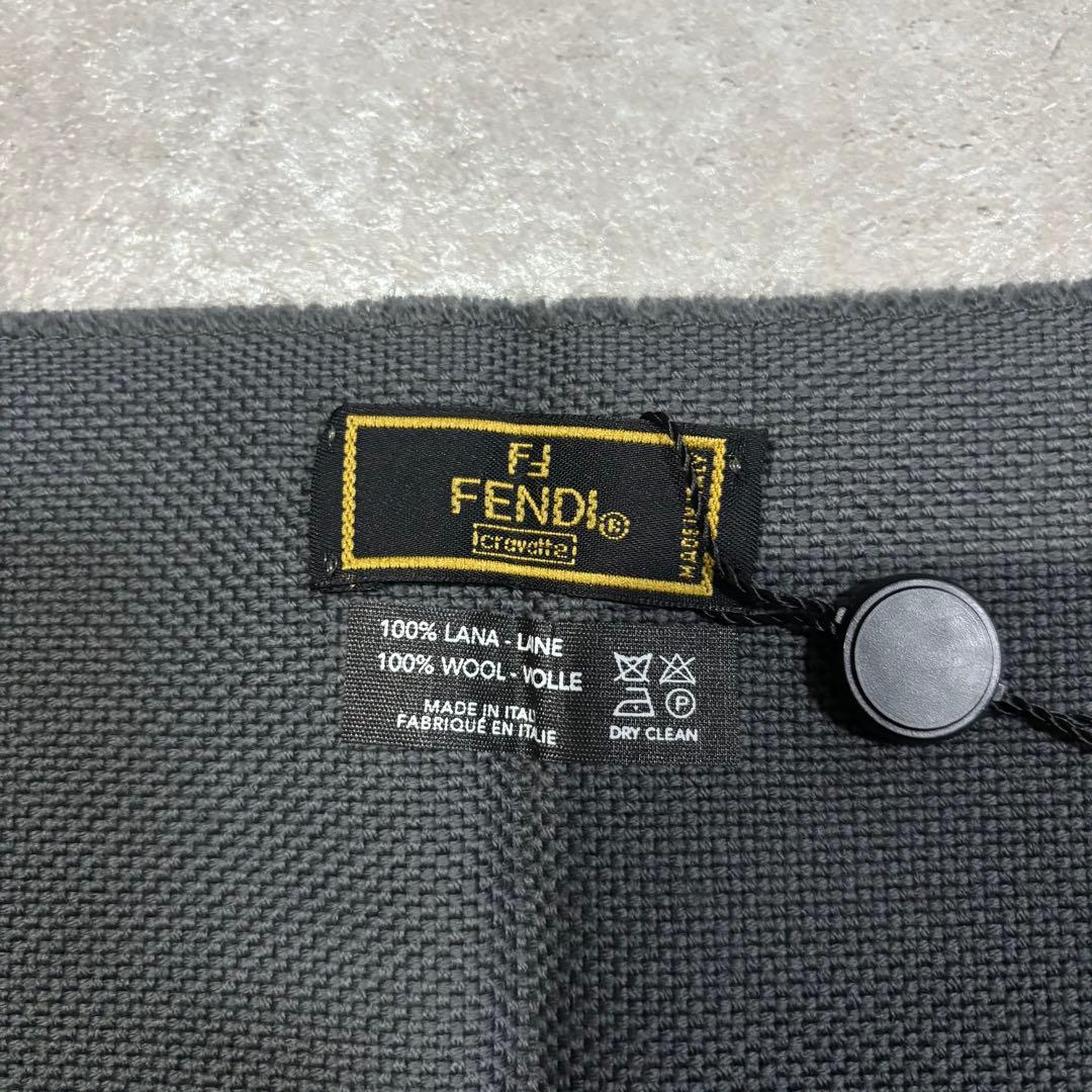 FENDI マフラー グレー ウール