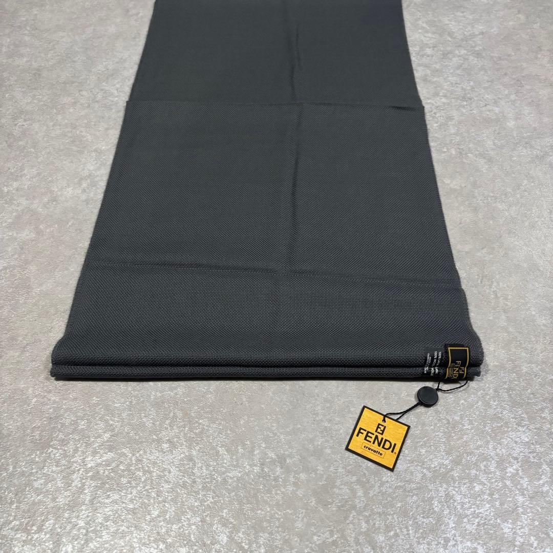 FENDI マフラー グレー ウール