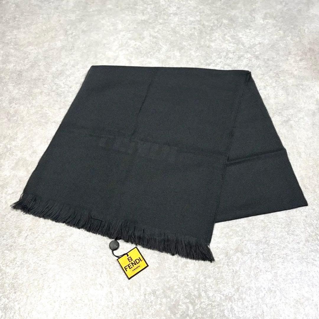 FENDI マフラー グレー ウール