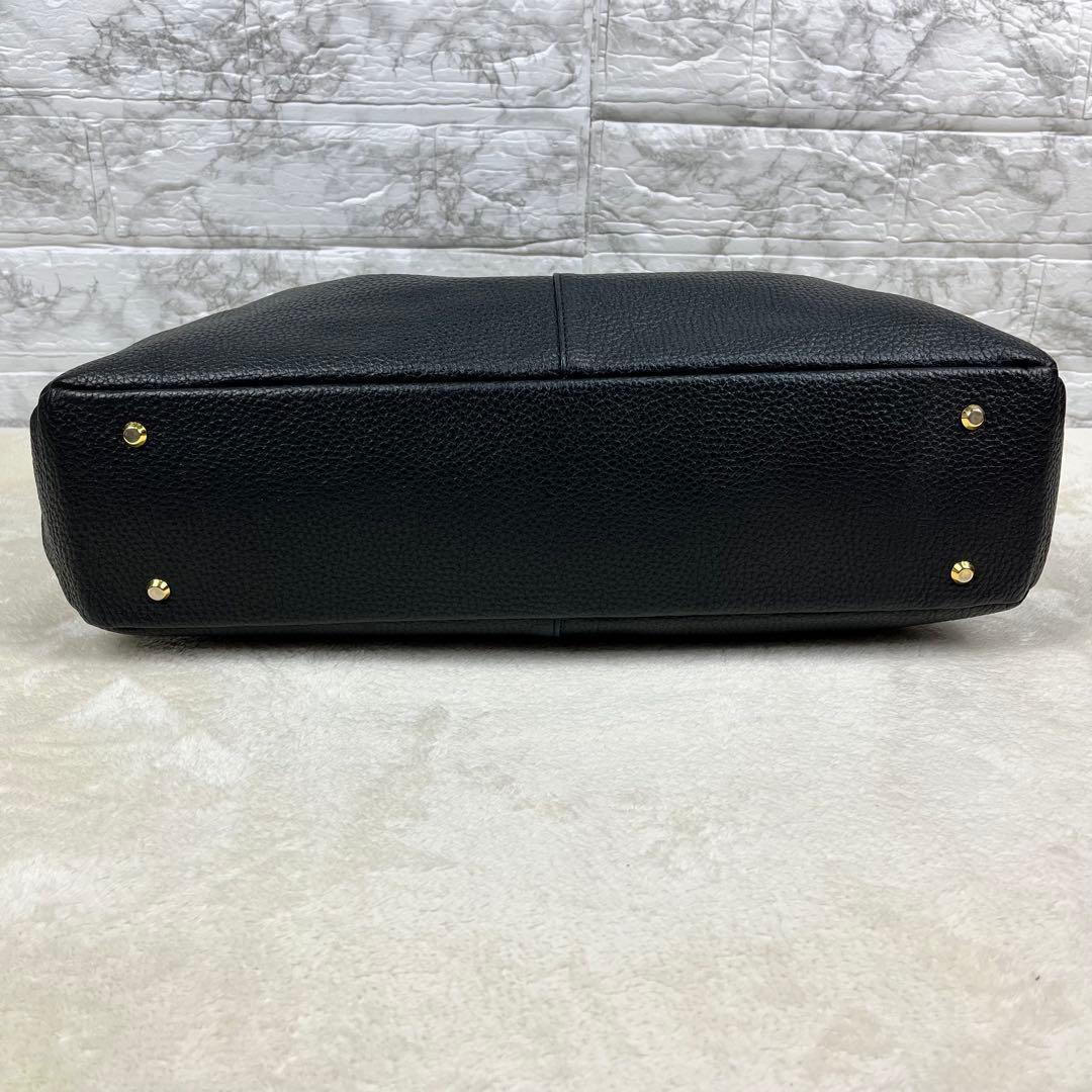 【極美品】 ATAO アタオ エルヴィ 2way ショルダーバッグ 黒 レザー